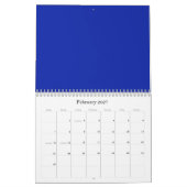 Royal Blue Background auf einem Kalender (Feb 2027)