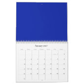 Royal Blue Background auf einem Kalender (Jan 2027)