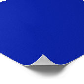 Royal Blue Background auf einem Poster (Ecke)