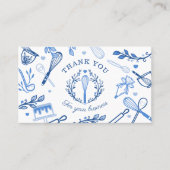 Royal Blue Baking & Cooking Utensil Vielen Dank Visitenkarte (Vorderseite)