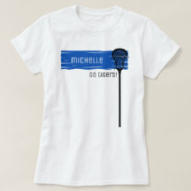 Royal Blue Banner mit Lacrosse Stick