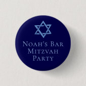 Royal Blue Bar Mitzvah Party Star von David Button (Vorderseite)