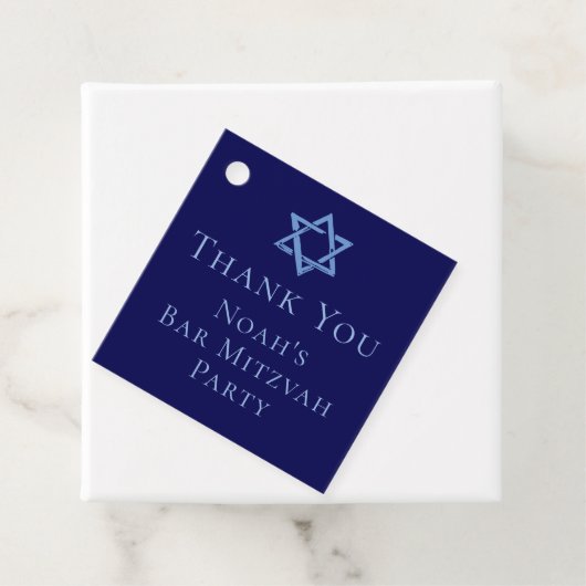 Royal Blue Bar Mitzvah Star von David Party Geschenkanhänger (Beispiel)