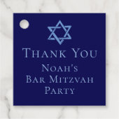 Royal Blue Bar Mitzvah Star von David Party Geschenkanhänger (Vorderseite)