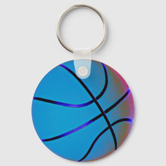 Royal Blue Basket Ball mit leichtem Braun Schlüsselanhänger