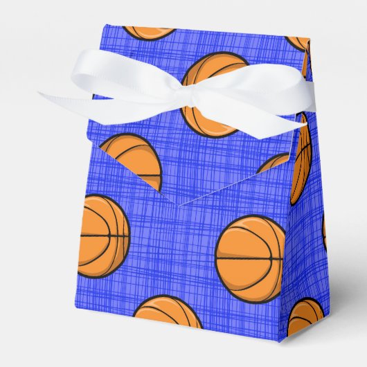 Royal Blue Basketball Pattern Geschenkschachtel (Vorderseite)