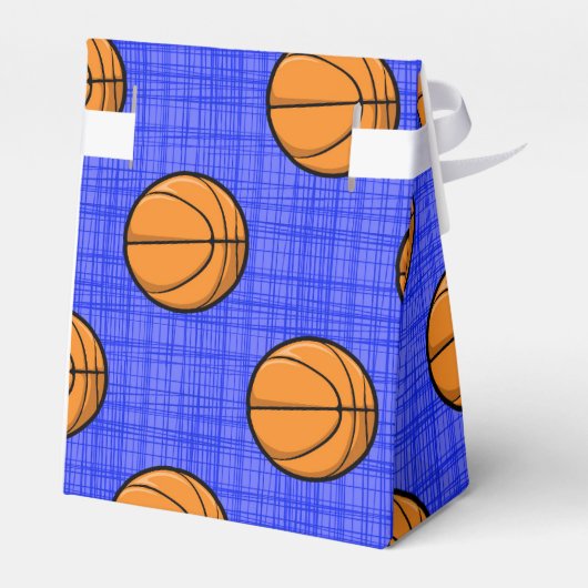 Royal Blue Basketball Pattern Geschenkschachtel (Rückseite)