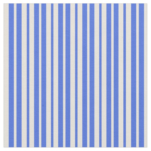 Royal Blue & Beige Farbstreifen/Linke Muster Stoff (Nahaufnahme)