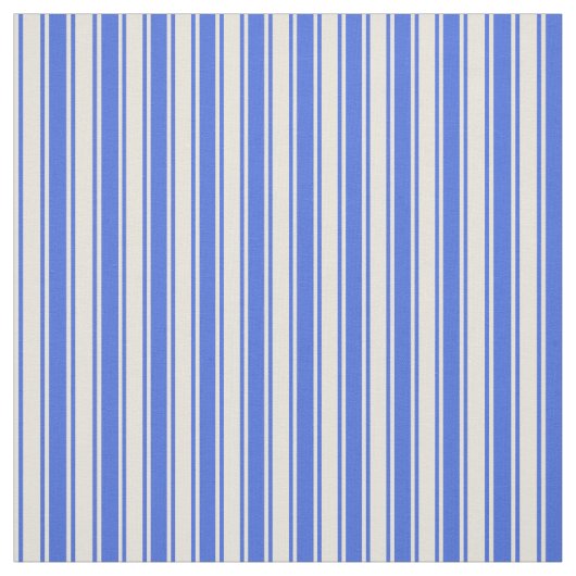 Royal Blue & Beige Lined Pattern Stoff (Muster)