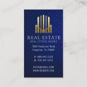 Royal Blue Beruflich Real Anwesen Visitenkarte (Rückseite)