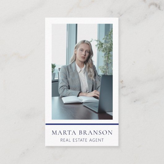 Royal Blue Beruflich Real Anwesen Visitenkarte (Vorderseite)