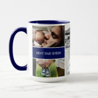 Royal Blue Best Vater je Foto Collage Daddy