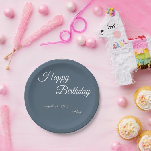 "Royal Blue Birthday Bash!" Pappteller (Party)