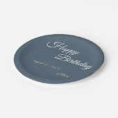 "Royal Blue Birthday Bash!" Pappteller (Schrägansicht)