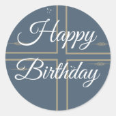 Royal Blue Birthday Bash! Runder Aufkleber (Vorderseite)