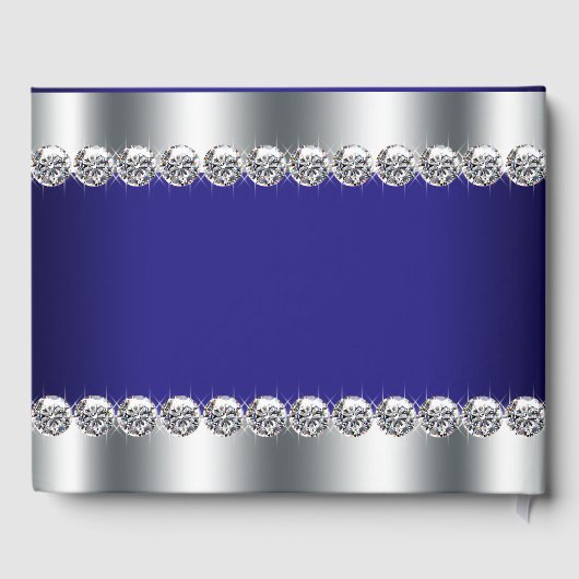 Royal Blue Birthday Party Gästebuch (Rückseite)