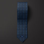Royal Blue & Black Arabesque Monogram Krawatte