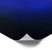 Royal Blue & Black Background Poster (Ecke)
