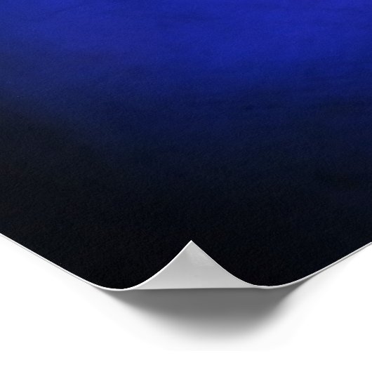 Royal Blue & Black Background Poster (Ecke)