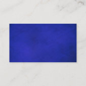 Royal Blue & Black Background Visitenkarte (Rückseite)