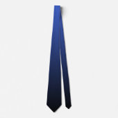 Royal Blue Black Double Side Ombre Krawatte (Vorderseite)