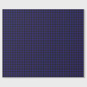 Royal Blue Black Kariert Geschenkpapier (Flach)