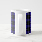 Royal Blue Black Kariert Jumbo-Tasse (Rückseite)