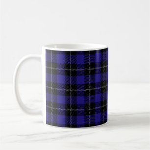 Royal Blue Black Kariert Kaffeetasse