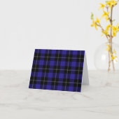 Royal Blue Black Kariert Karte (Gelbe Blume)