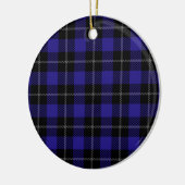Royal Blue Black Kariert Keramik Ornament (Links)