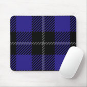 Royal Blue Black Kariert Mousepad (Mit Mouse)
