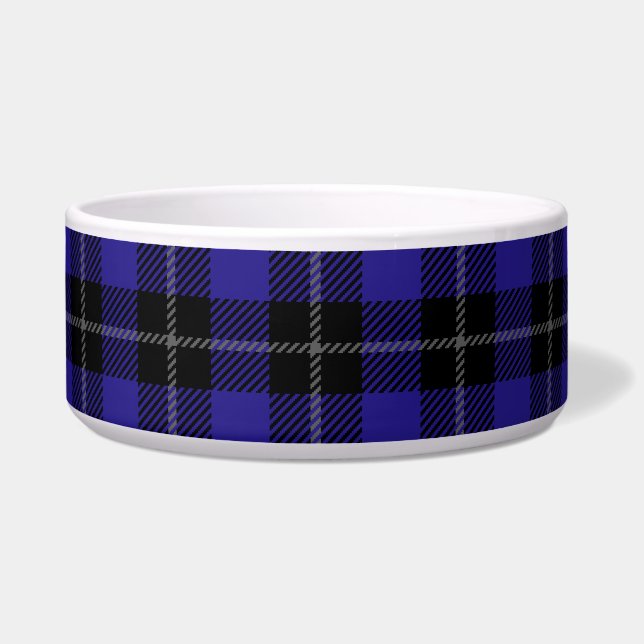Royal Blue Black Kariert Napf (Vorderseite)