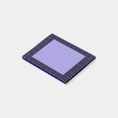 Royal Blue Black Kariert Post-it Klebezettel (angewinkelt)