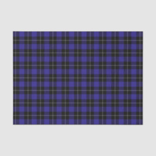 Royal Blue Black Kariert Seidenpapier