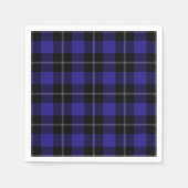 Royal Blue Black Kariert Serviette (Vorderseite)