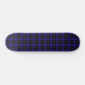 Royal Blue Black Kariert Skateboard (Horizontal)