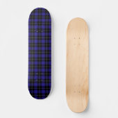 Royal Blue Black Kariert Skateboard (Vorderseite)