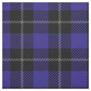 Royal Blue Black Kariert Stoff