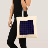 Royal Blue Black Kariert Tragetasche (Vorderseite (Produkt))