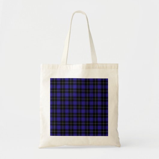 Royal Blue Black Kariert Tragetasche (Vorne)