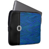Royal Blue Black Laptop Sleeve (Vorne Rechts)