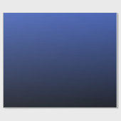 Royal Blue Black Ombre Geschenkpapier (Flach)