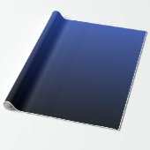 Royal Blue Black Ombre Geschenkpapier (Ungerollt)