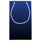 Royal Blue Black Ombre Kleine Geschenktüte (Rückseite)