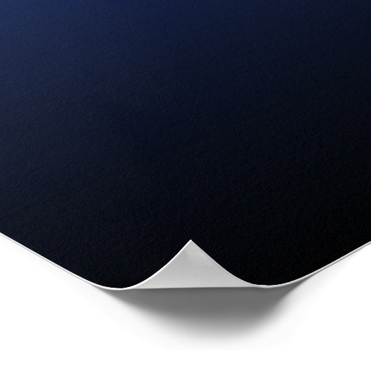 Royal Blue Black Ombre Poster (Ecke)