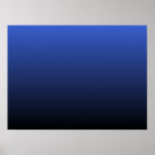 Royal Blue Black Ombre Poster (Vorne)