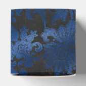 Royal Blue, Black und Silver Damask Geschenkschachtel (Oben)