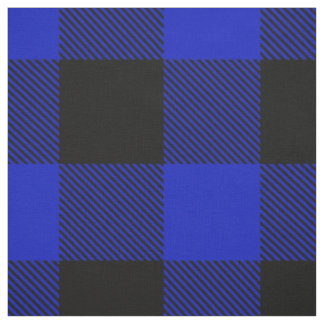 Royal Blue Black XXL Buffalo Karo Kariert Tartan Stoff