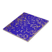 Royal Blue Blond Gold Glitzer Keramik Tile Fliese (Seite)