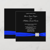 Royal Blue Blue Blue Wedding Einladung (Vorne/Hinten)